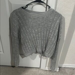 Cozy Gray Knit Sweater